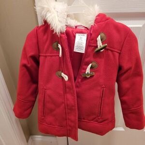 Girls 3T Carter's Red Peacoat